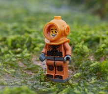 Lego diver on the sea bed
