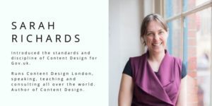 Sarah Richards, founder of Content Design London